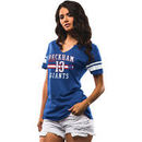 Odell Beckham Jr New York Giants Majestic Women's Key Performance Name and Number Tri-Blend V-Neck T-Shirt - Royal