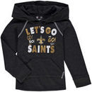 New Orleans Saints 5th & Ocean by New Era Girl's Youth Let's Go Pullover Hoodie - Black