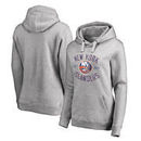 New York Islanders Women's Heritage Pullover Hoodie - Ash
