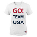 Girls Youth Go Team USA T-Shirt - White