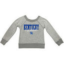 Kentucky Wildcats Girls Youth Butter Soft Fleece Crew Long Sleeve Sweatshirt - Heathered Gray