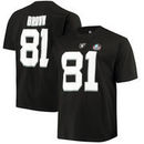 Tim Brown Oakland Raiders Majestic Big & Tall Hall of Fame Eligible Receiver II Name & Number T-Shirt - Black