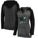 San Jose Sharks Original Retro Brand Women's Relaxed Notched Pullover Hoodie - Black
