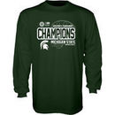 Michigan State Spartans Blue 84 2016 Big Ten Men's Basketball Conference Champions Long Sleeve T-Shirt - Green