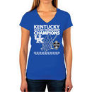 Kentucky Wildcats The Victory Women's 2016 SEC Men's Basketball Conference Champions Locker Room V-Neck T-Shirt - Royal