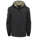 Los Angeles Chargers Nike Youth Salute to Service Performance Pullover Hoodie - Charcoal