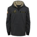 Los Angeles Rams Nike Youth Salute to Service Performance Pullover Hoodie - Charcoal