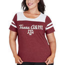 Texas A&M Aggies Women's Plus Size Sleeve Stripe Football T-Shirt - Maroon