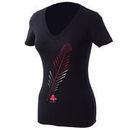Boston Red Sox SustainU Women's Bat Feather V-Neck T-Shirt - Navy