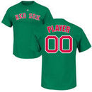 Boston Red Sox Majestic St. Patrick's Day Roster Custom Name & Number T-Shirt - Green