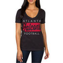 Atlanta Falcons Women's Draw Play V-Neck T-Shirt - Black