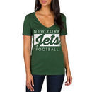 New York Jets Women's Draw Play V-Neck T-Shirt - Green