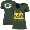 Green Bay Packers Women's Draw Play V-Neck T-Shirt - Green