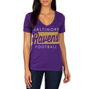 Baltimore Ravens Women's Draw Play V-Neck T-Shirt - Purple