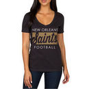 New Orleans Saints Women's Draw Play V-Neck T-Shirt - Black