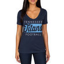 Tennessee Titans Women's Draw Play V-Neck T-Shirt - Navy