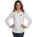Mississippi State Bulldogs Antigua Women's Dynasty Woven Long Sleeve Button-Up Shirt - White