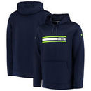 Seattle Seahawks Under Armour NFL Combine Authentic Fleece Pullover Hoodie - College Navy