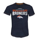 Denver Broncos Majestic Threads Laces Out Tri-Blend T-Shirt - Navy/Orange