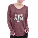 Texas A&M Aggies chicka-d Women's Favorite V-Neck Heathered Long Sleeve T-Shirt - Maroon