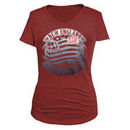 New England Revolution 5th & Ocean by New Era Women's Tri-Blend V-Neck T-Shirt - Red