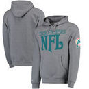 Miami Dolphins Mitchell & Ness Passing Yards Pullover Hoodie - Gray