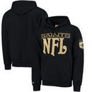 New Orleans Saints Mitchell & Ness Passing Yards Pullover Hoodie - Black