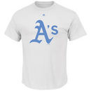 Oakland Athletics Majestic Father's Day Logo T-Shirt - White