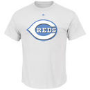 Cincinnati Reds Majestic Father's Day Logo T-Shirt - White
