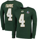 Brett Favre Green Bay Packers Majestic Hall of Fame Eligible Receiver Name & Number Long Sleeve T-Shirt - Green