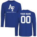 Air Force Falcons Personalized Basketball Long Sleeve T-Shirt - Royal