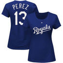 Salvador Perez Kansas City Royals Majestic Women's Plus Size Name and Number T-Shirt - Royal