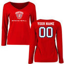 Radford Highlanders Women's Personalized Basketball Long Sleeve T-Shirt - Red