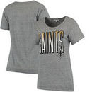 New Orleans Saints Junk Food Women's Touchdown Tri-Blend T-Shirt - Heathered Gray
