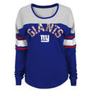 New York Giants Juniors Cool Crew Varsity Long Sleeve T-Shirt - Royal