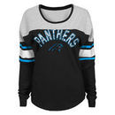 Carolina Panthers Juniors Cool Crew Varsity Long Sleeve T-Shirt - Black