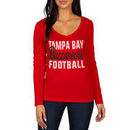 Tampa Bay Buccaneers Women's Blitz 2 Hit Long Sleeve V-Neck T-Shirt - Red