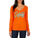 Miami Dolphins Women's Scrimmage 1-Hit V-Neck T-Shirt - Orange