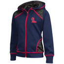 Ole Miss Rebels Colosseum Girls Youth Scaled Full Zip Hoodie - Navy