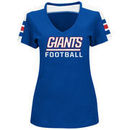 New York Giants Majestic Women's Plus Size Pride Playing V-Neck T-Shirt - Royal