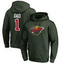 Minnesota Wild Number One Dad Pullover Hoodie - Green