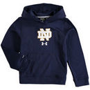 Notre Dame Fighting Irish Under Armour Youth Armour Fleece Pullover Hoodie - Navy