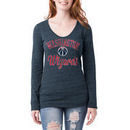 Washington Wizards New Era Women's Distressed Logo Tri-Blend Long Sleeve T-Shirt - Navy