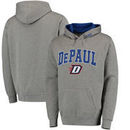 DePaul Blue Demons Arch & Logo Pullover Hoodie - Gray