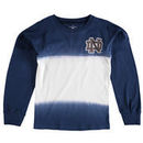 Notre Dame Fighting Irish Wes & Willy Girls Toddler Dip Dye Cheer Long Sleeve T-Shirt - Navy