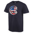 Chicago Cubs Big & Tall Banner Wave 2 T-Shirt - Navy