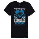 Carolina Panthers Girl's Youth Candy Cane Love T-Shirt - Black