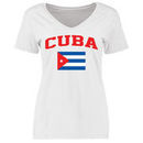 Cuba Women's Flag T-Shirt - White