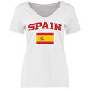 Spain Women's Flag T-Shirt - White