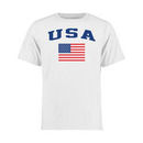 USA Flag Youth T-Shirt - White
